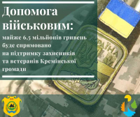 Майже 6,5 мільйонів гривень буде спрямовано на підтримку захисників та ветеранів Кремінської громади