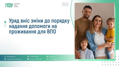 Зміни до Порядку надання допомоги на проживання ВПО