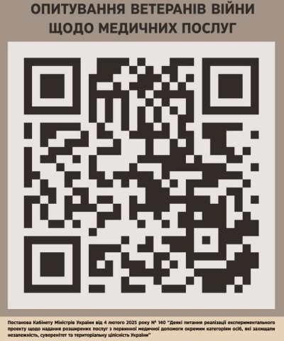 Ветеранів та ветеранок запрошують взяти участь в опитуванні щодо медичних послуг