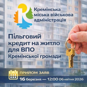 Про прийом заяв щодо отримання пільгового довгострокового кредиту на придбання житла